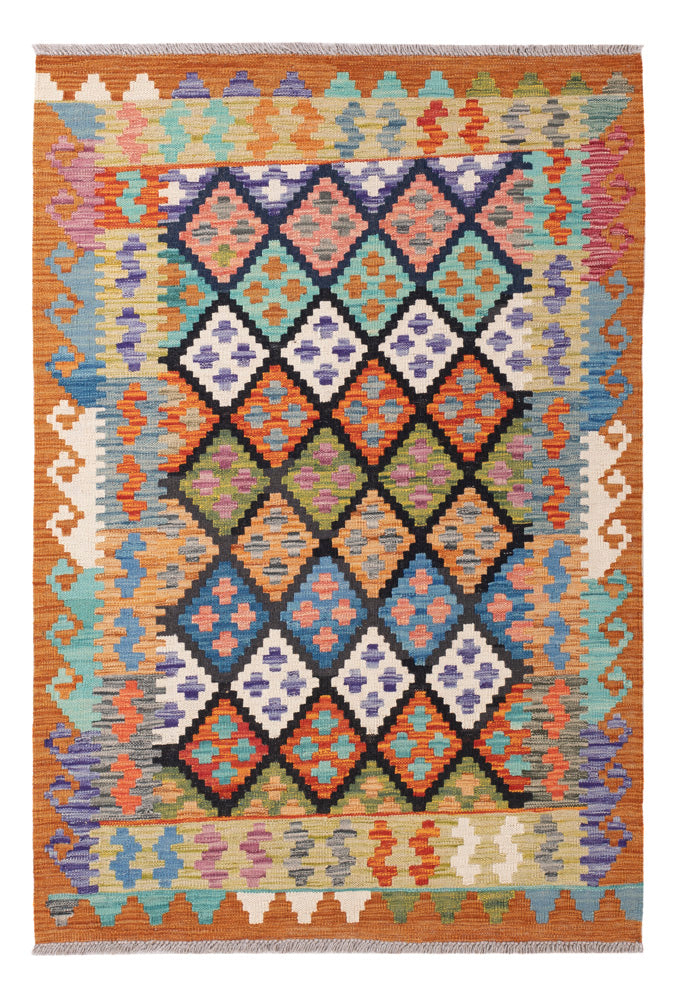 Kelim Teppich - Splash - 155 x 104 cm - bunt