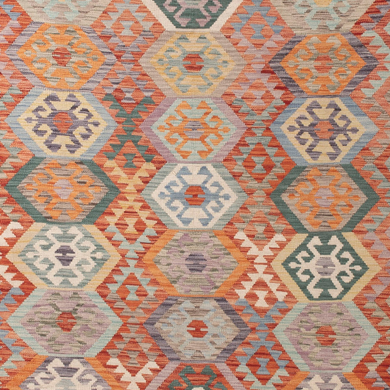 Kelim Teppich - Splash - 392 x 315 cm - bunt