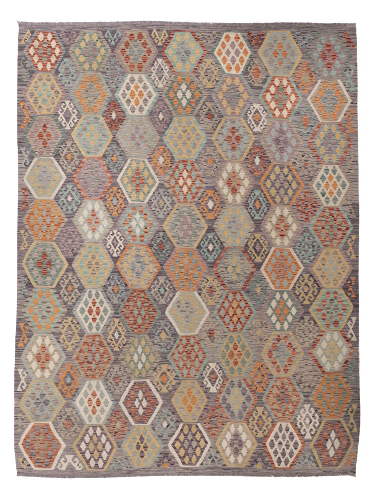 Kelim Teppich - Splash - 349 x 268 cm - bunt