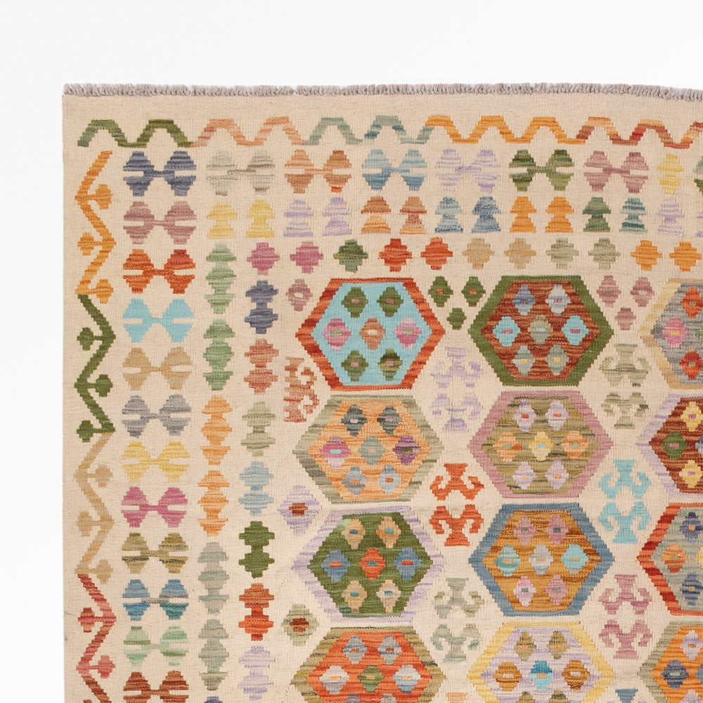 Kilim Maimana Alfombra 338x252cm - Alfombra de lana