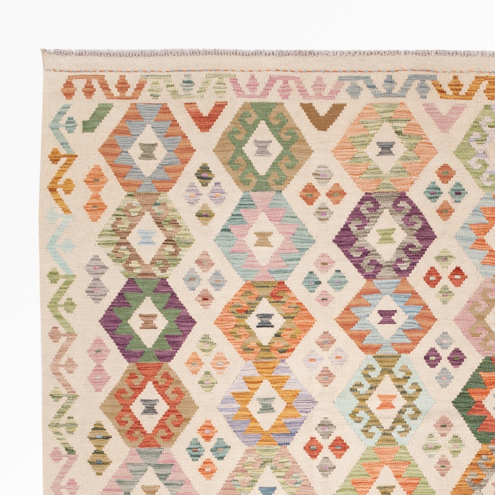 Kelim Teppich - Splash - 290 x 252 cm - bunt