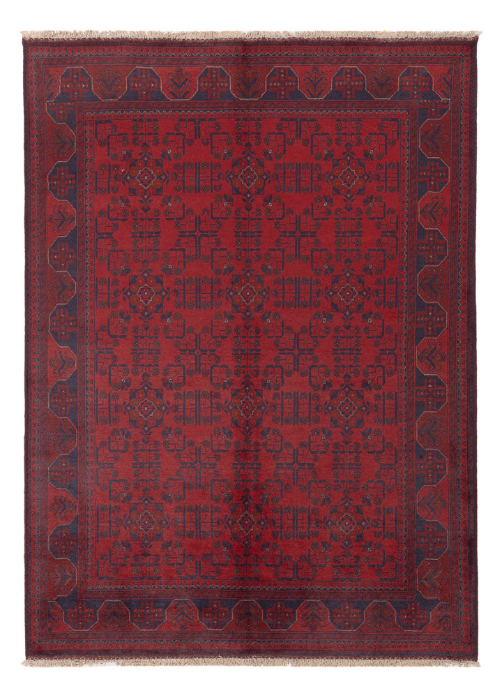 Afghan Teppich - Kunduz - 229 x 177 cm - rot