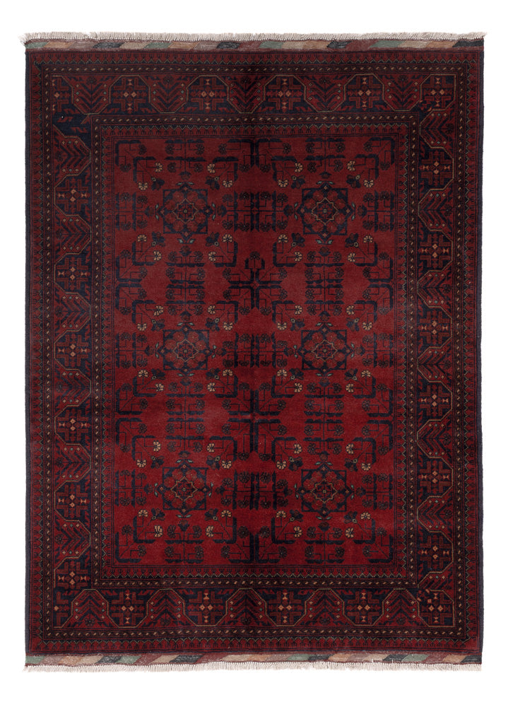 Afghan Teppich - Kunduz - 200 x 150 cm - rot
