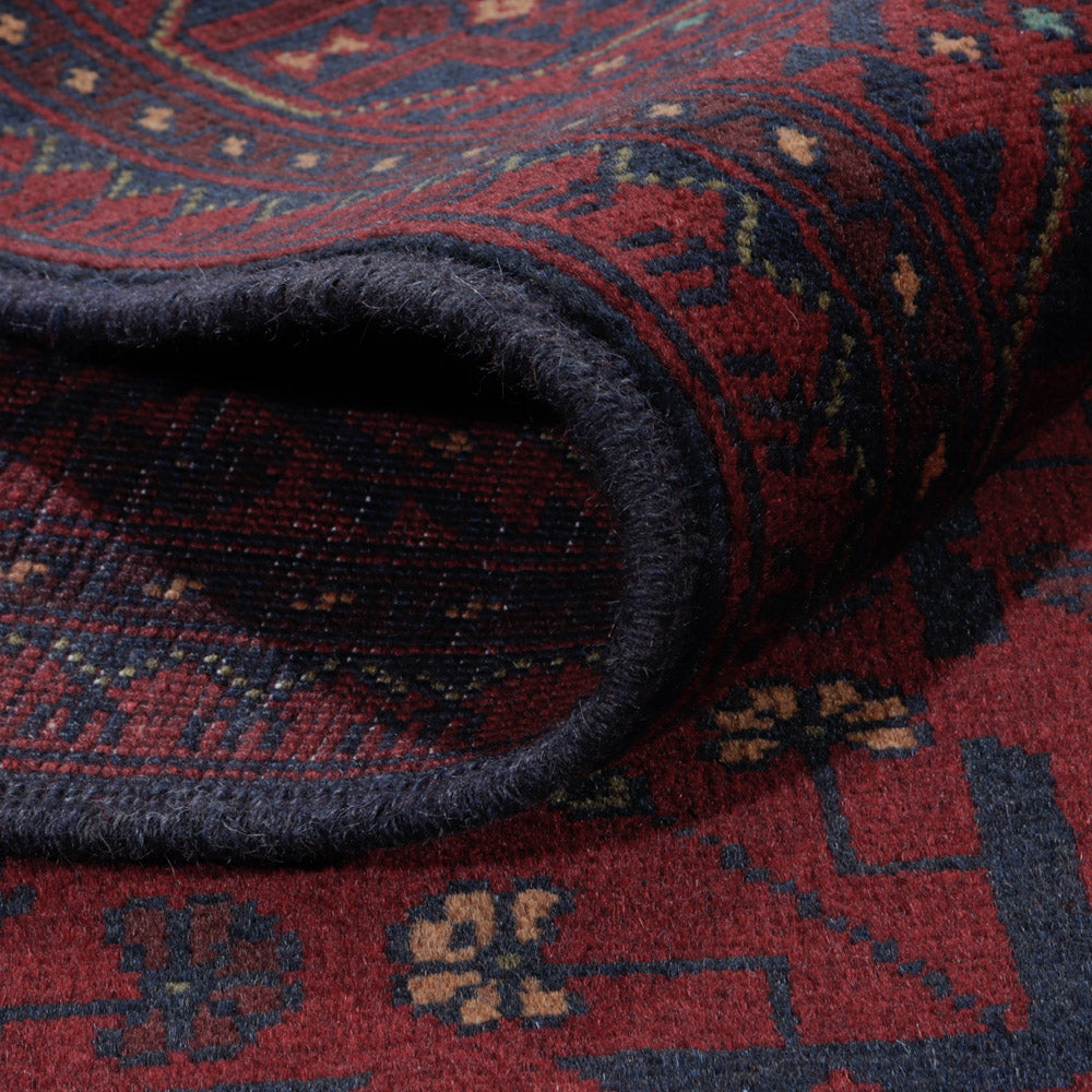 Afghan Teppich - Kunduz - 200 x 150 cm - rot