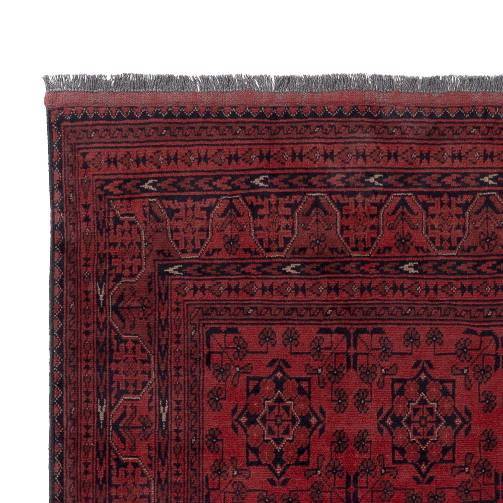 Afghan Teppich - Kunduz - 198 x 148 cm - rot