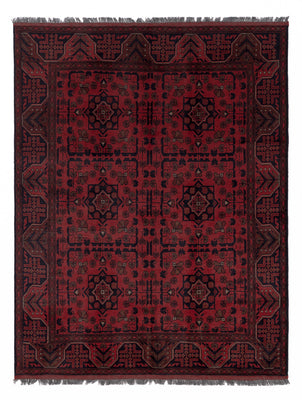 Afghan Teppich - Kunduz - 193 x 150 cm - rot