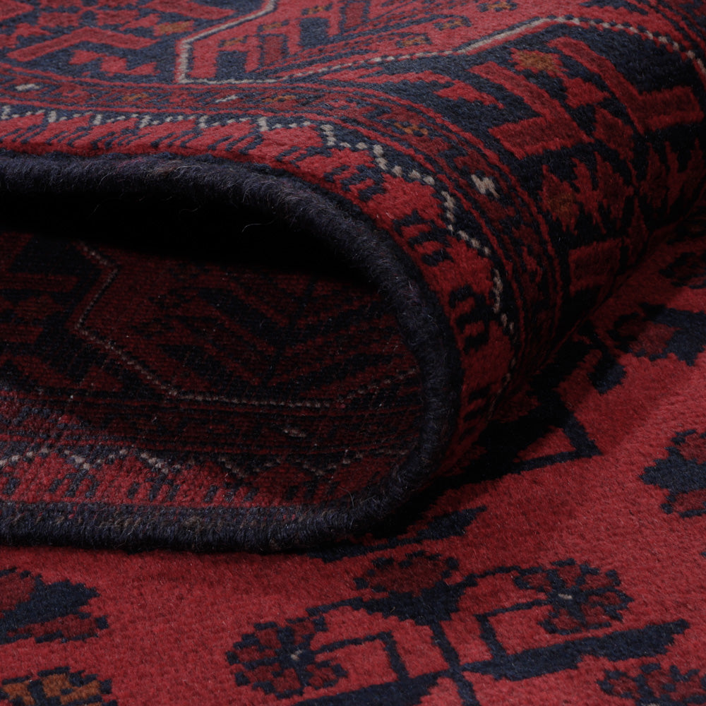 Afghan Teppich - Kunduz - 191 x 155 cm - rot