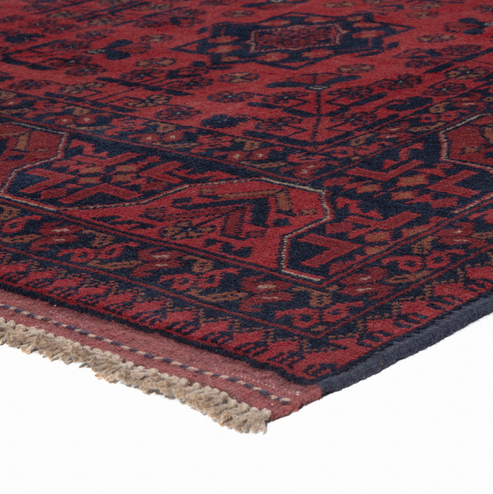 Afghan Teppich - Kunduz - 196 x 151 cm - rot