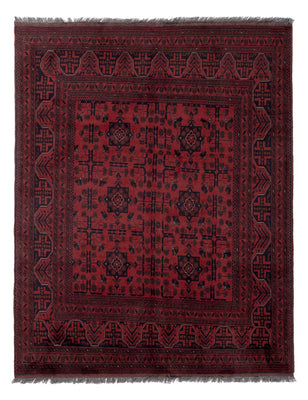Afghan Teppich - Kunduz - 191 x 151 cm - rot