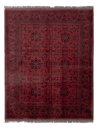 Afghan Teppich - Kunduz - 190 x 151 cm - rot