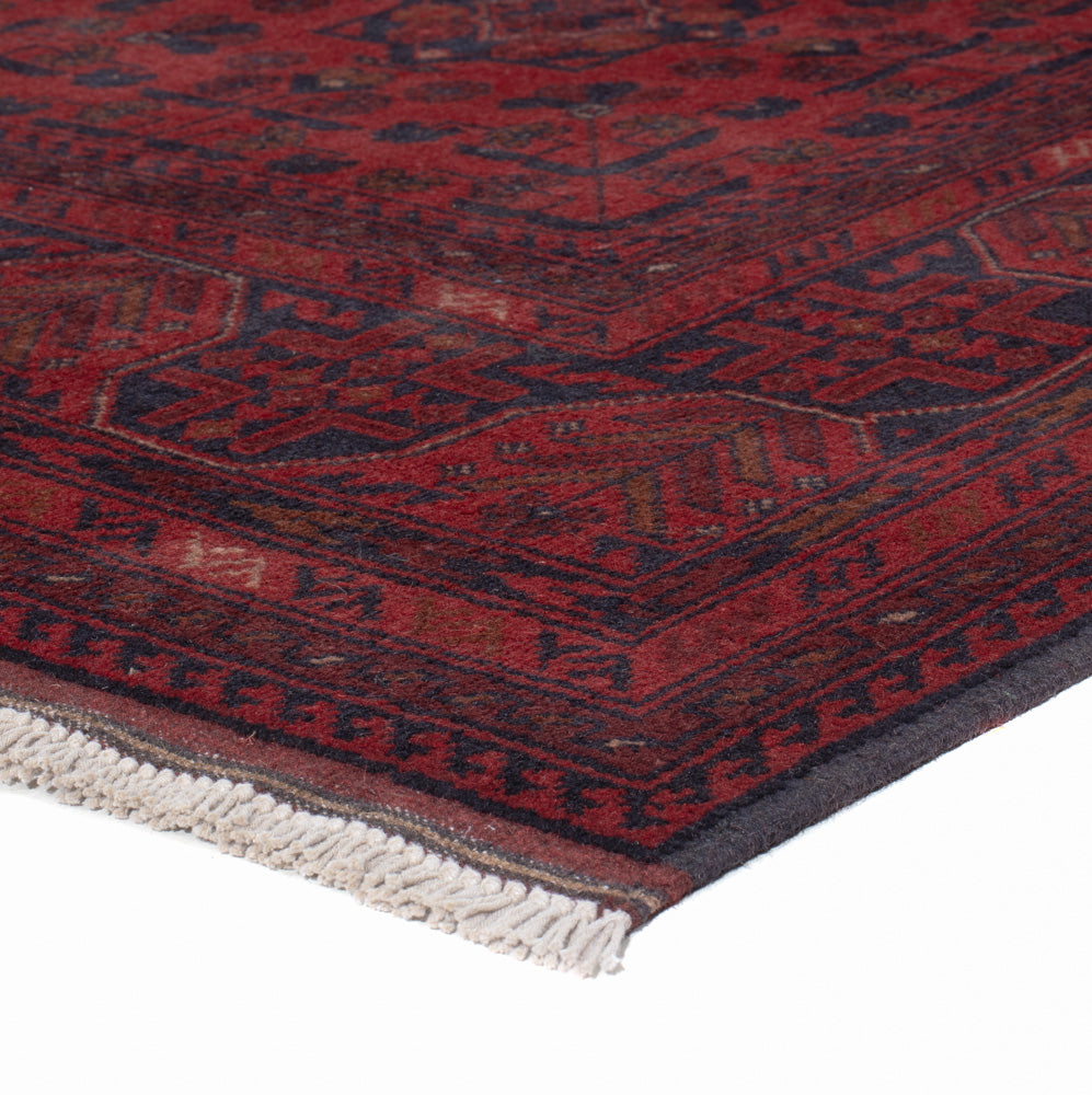 Afghan Teppich - Kunduz - 199 x 154 cm - rot