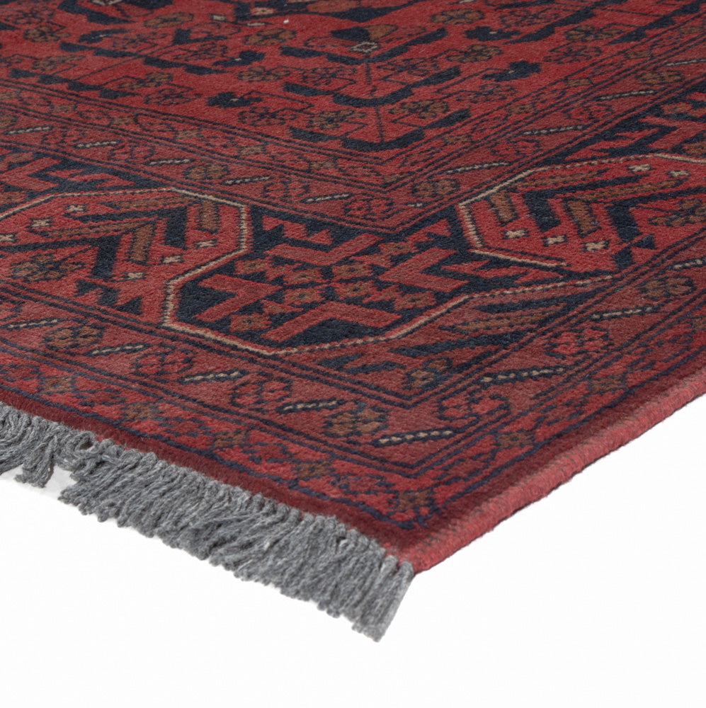 Afghan Teppich - Kunduz - 198 x 148 cm - rot