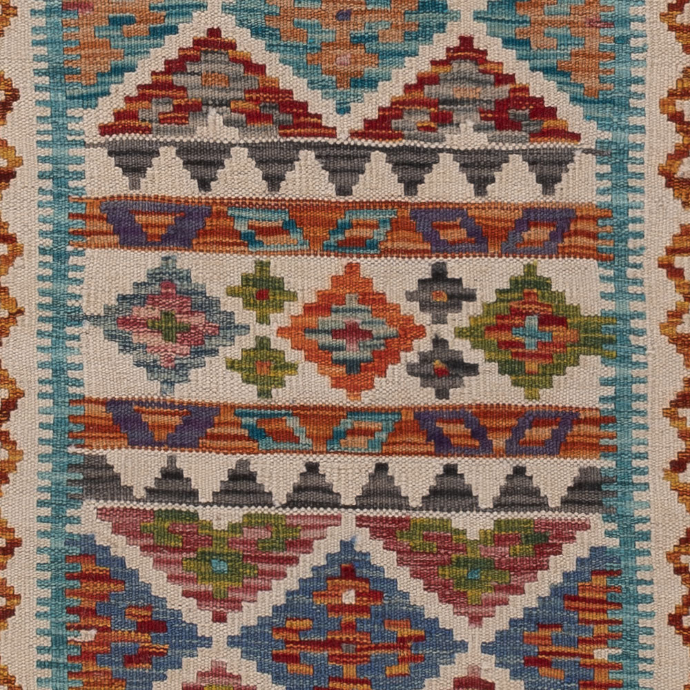 Läufer Kelim - Splash - 193 x 58 cm - mehrfarbig