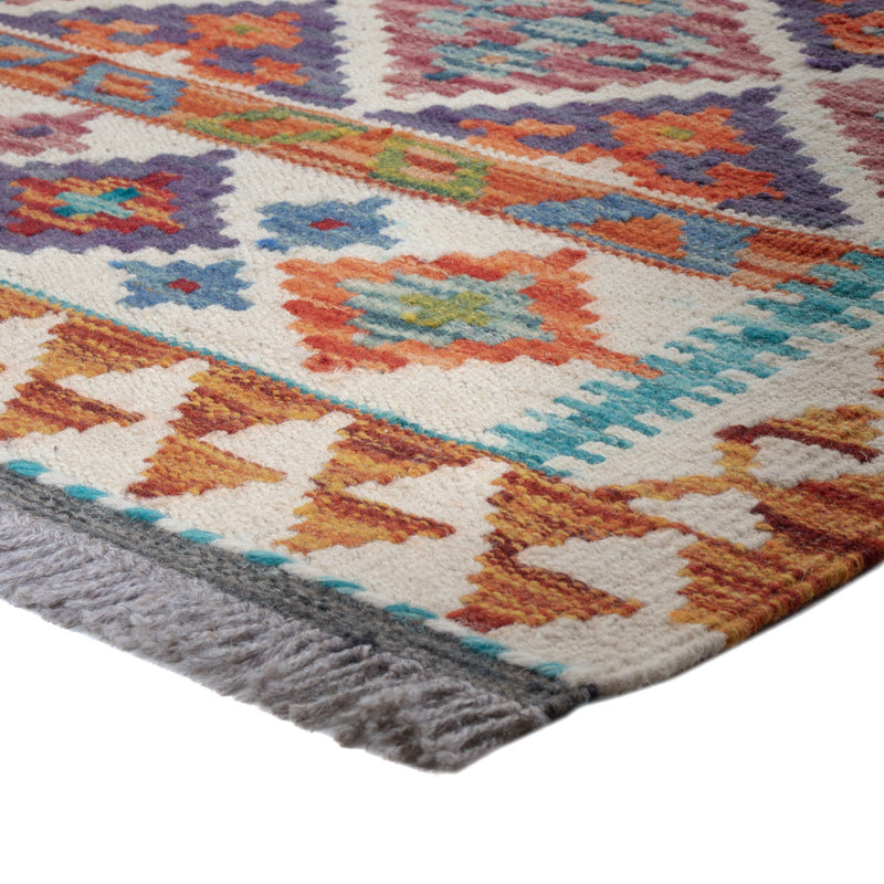 Läufer Kelim - Splash - 193 x 58 cm - mehrfarbig