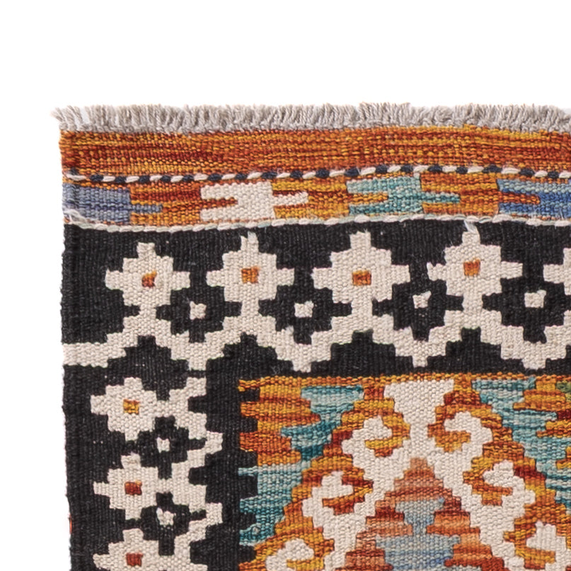 Läufer Kelim - Splash - 203 x 68 cm - mehrfarbig