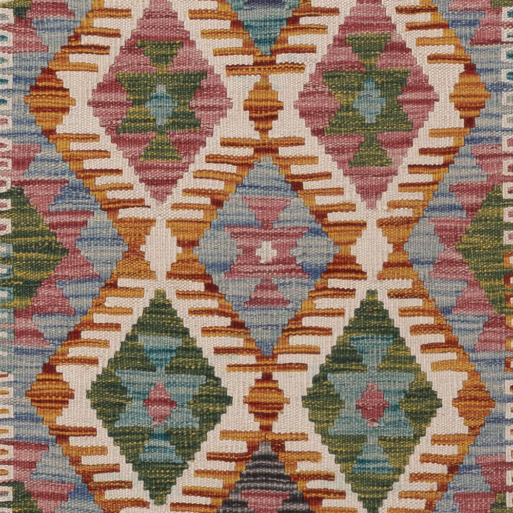 Läufer Kelim - Splash - 195 x 60 cm - mehrfarbig