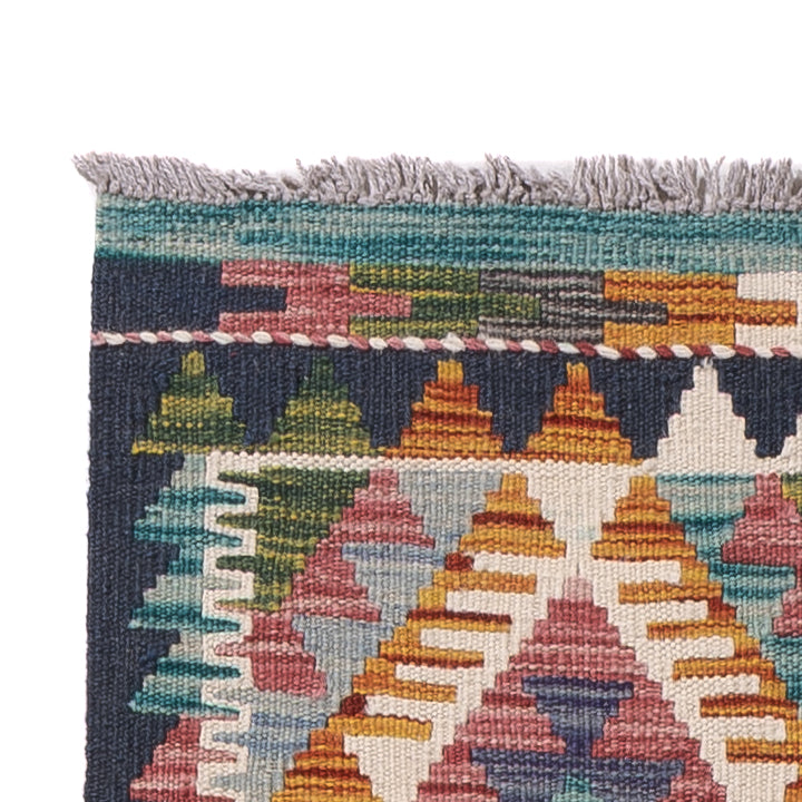 Läufer Kelim - Splash - 195 x 60 cm - mehrfarbig
