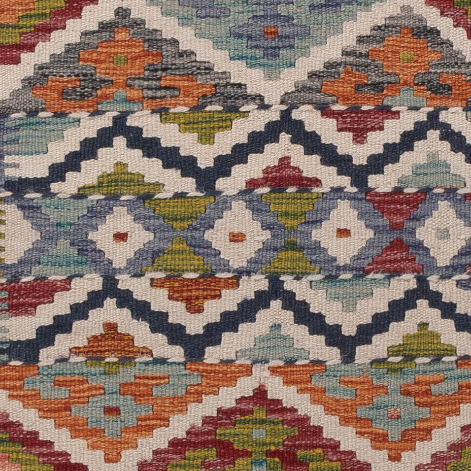 Läufer Kelim - Splash - 201 x 59 cm - mehrfarbig