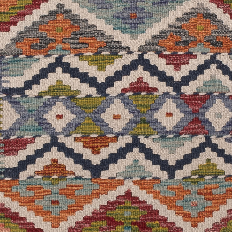 Läufer Kelim - Splash - 201 x 59 cm - mehrfarbig