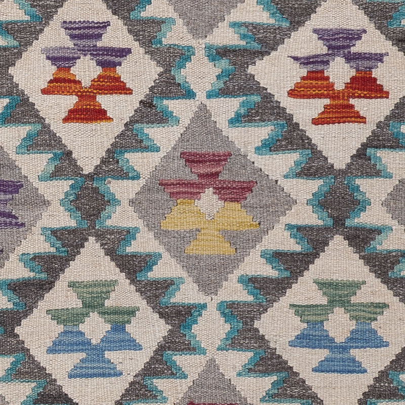 Läufer Kelim - Splash - 206 x 80 cm - mehrfarbig