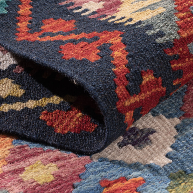 Läufer Kelim - Splash - 203 x 79 cm - mehrfarbig