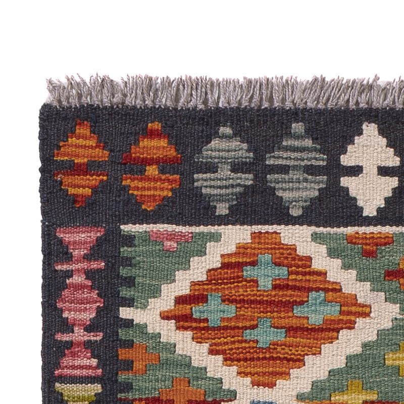 Läufer Kelim - Splash - 202 x 67 cm - mehrfarbig