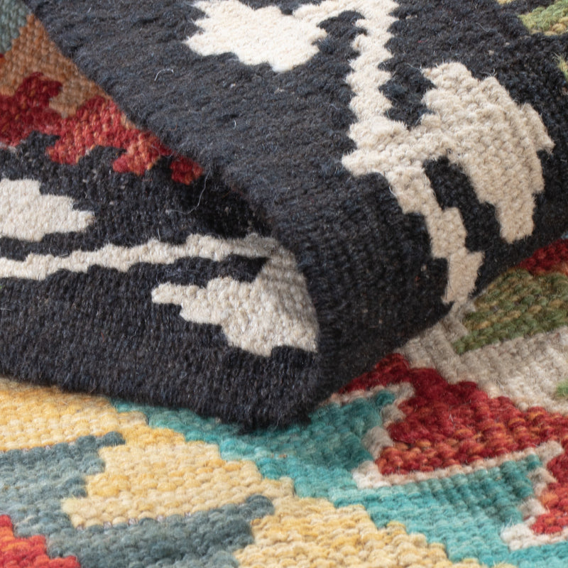 Läufer Kelim - Splash - 193 x 65 cm - mehrfarbig