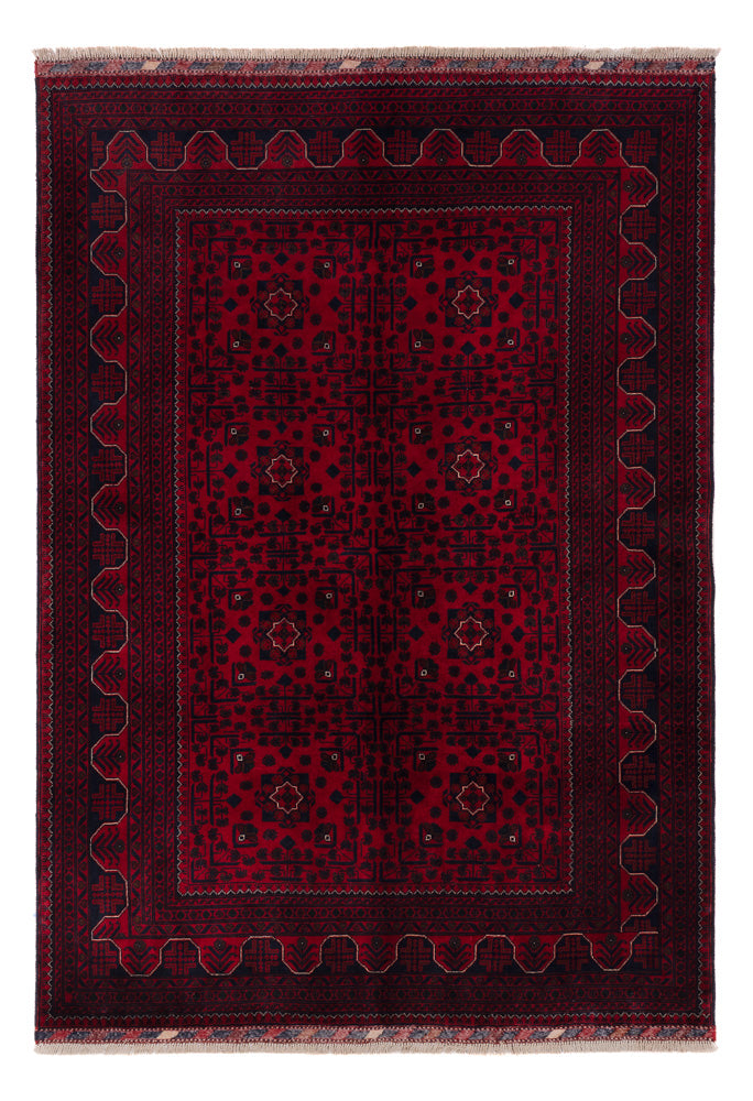 Afghan Teppich - Kunduz - 237 x 170 cm - dunkelrot