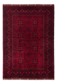 Afghan Teppich - Kunduz - 235 x 167 cm - dunkelrot
