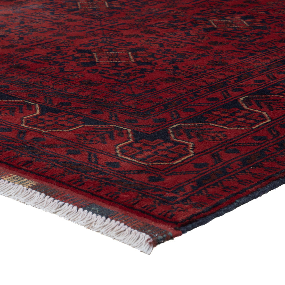 Afghan Teppich - Kunduz - 229 x 171 cm - dunkelrot