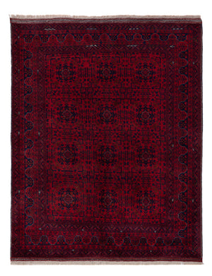 Afghan Teppich - Royal - 203 x 161 cm - dunkelrot