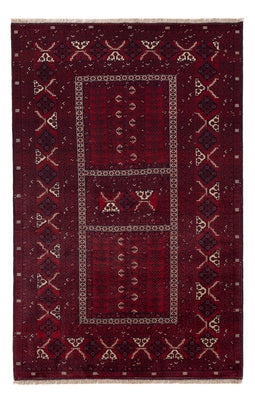 Afghan Teppich - 240 x 153 cm - dunkelrot