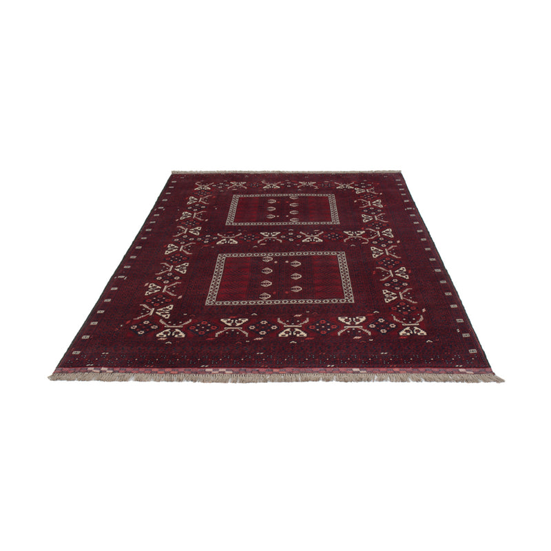 Afghan Teppich - 246 x 151 cm - dunkelrot