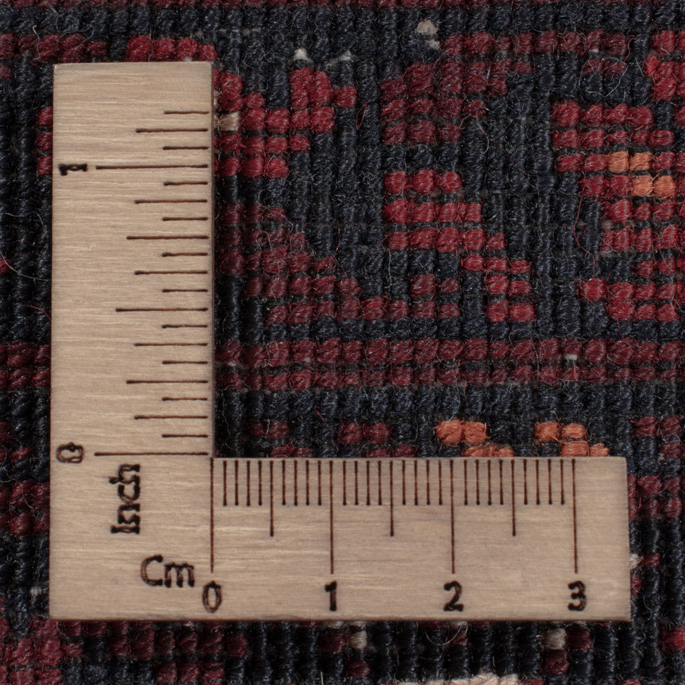 Afghan Teppich - 242 x 165 cm - dunkelrot