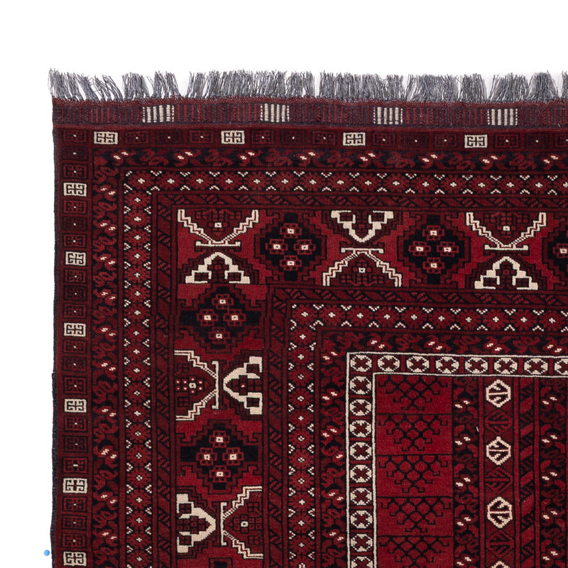 Afghan Teppich - 252 x 152 cm - dunkelrot