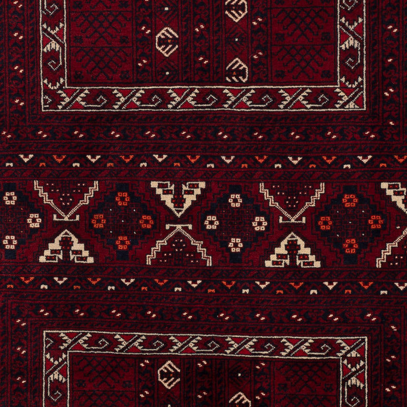 Afghan Teppich - 248 x 154 cm - dunkelrot