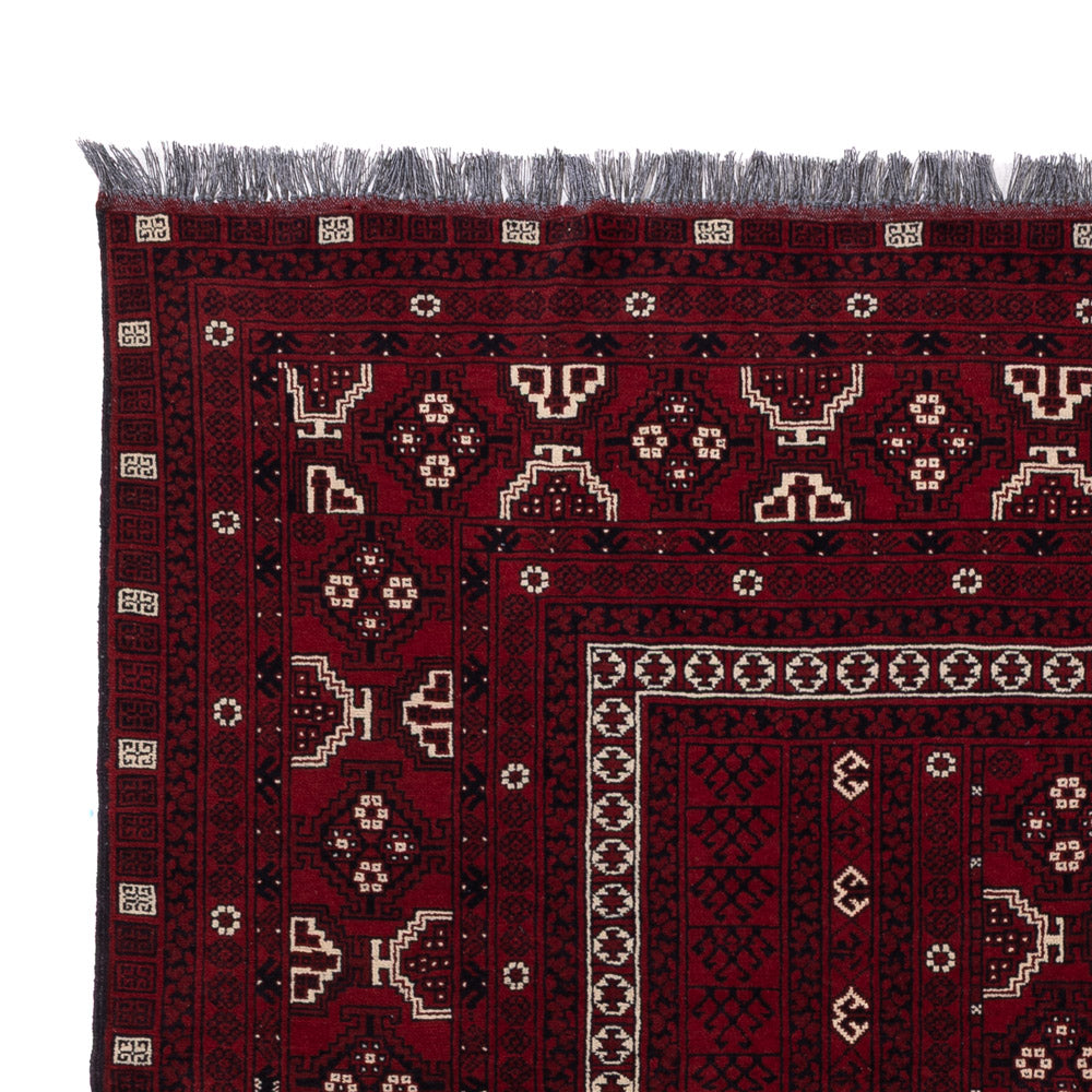 Afghan Teppich - 247 x 157 cm - dunkelrot