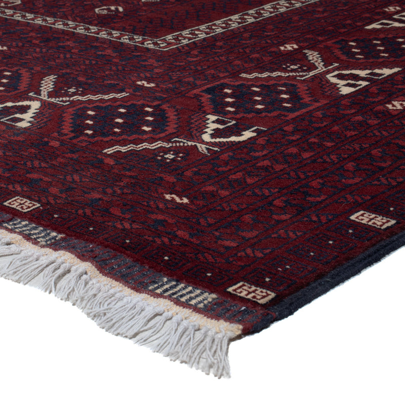 Afghan Teppich - 249 x 161 cm - dunkelrot