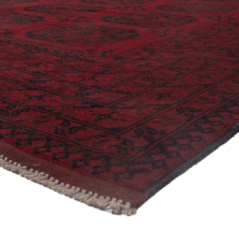 Afghan Teppich - Filpa - 302 x 252 cm - dunkelrot