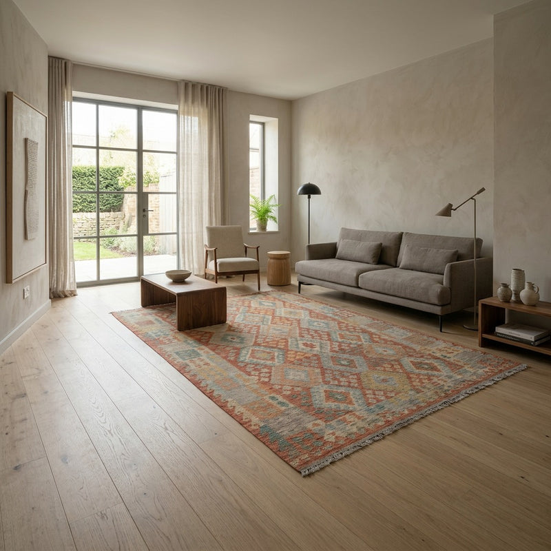 Kilim Maimana Alfombra 300x200cm - Alfombra de lana