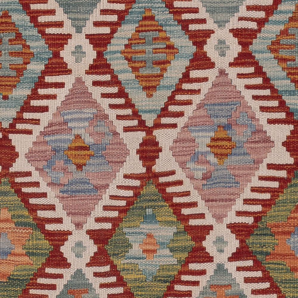 Kelim Teppich - Splash - 195 x 154 cm - mehrfarbig