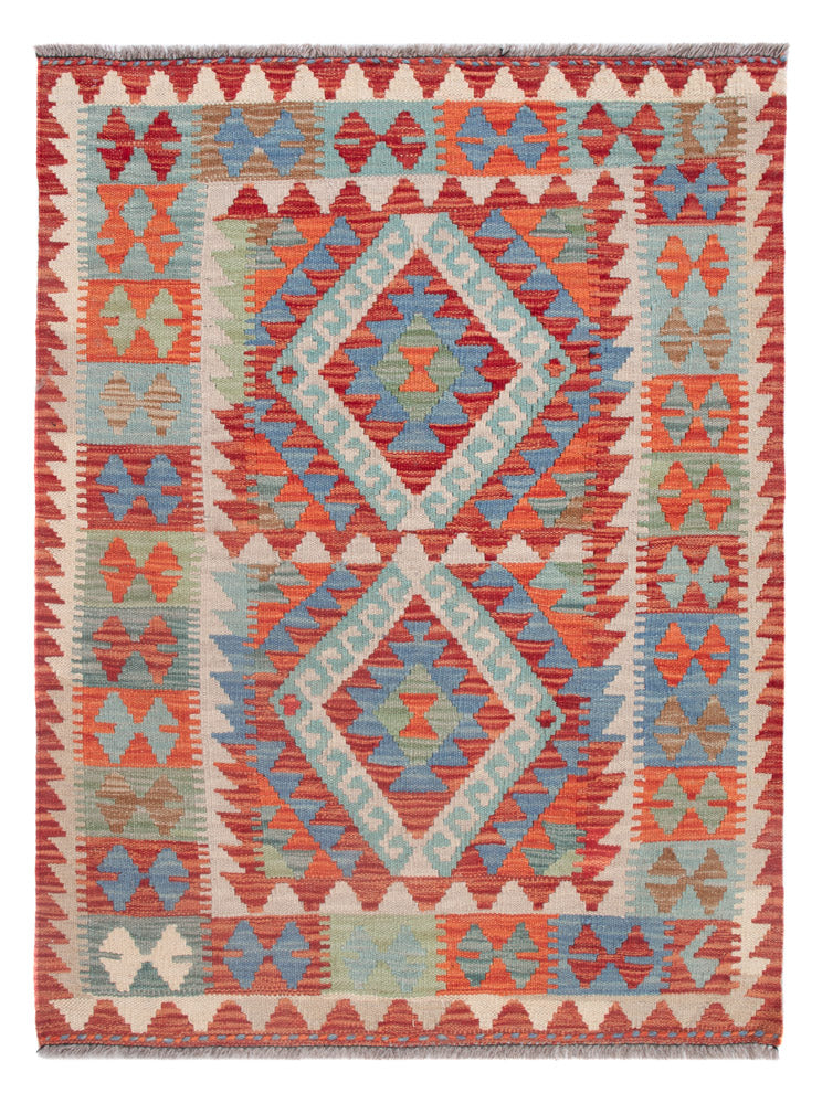 Kelim Teppich - Splash - 113 x 89 cm - mehrfarbig