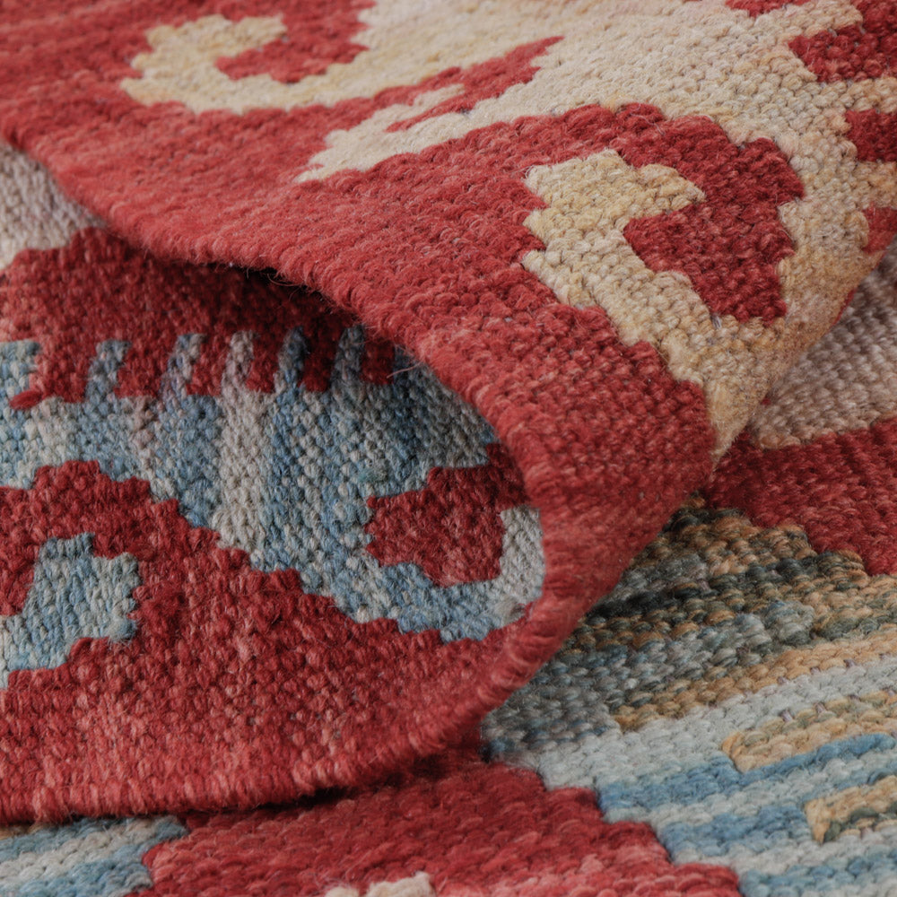 Alfombra Kelim - Splash - 131 x 77 cm - multicolor