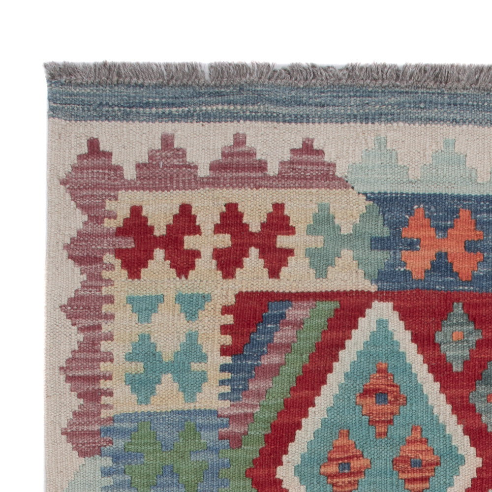 Alfombra Kelim - Splash - 131 x 85 cm - multicolor