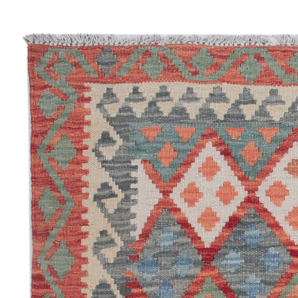 Alfombra Kelim - Splash - 126 x 100 cm - multicolor