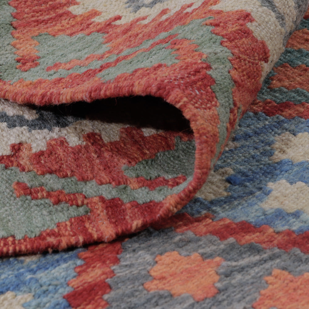 Alfombra Kelim - Splash - 126 x 100 cm - multicolor