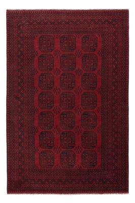 Afghan Teppich - Filpa - 293 x 197 cm - dunkelrot