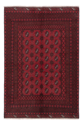 Afghan Teppich - Filpa - 242 x 164 cm - dunkelrot