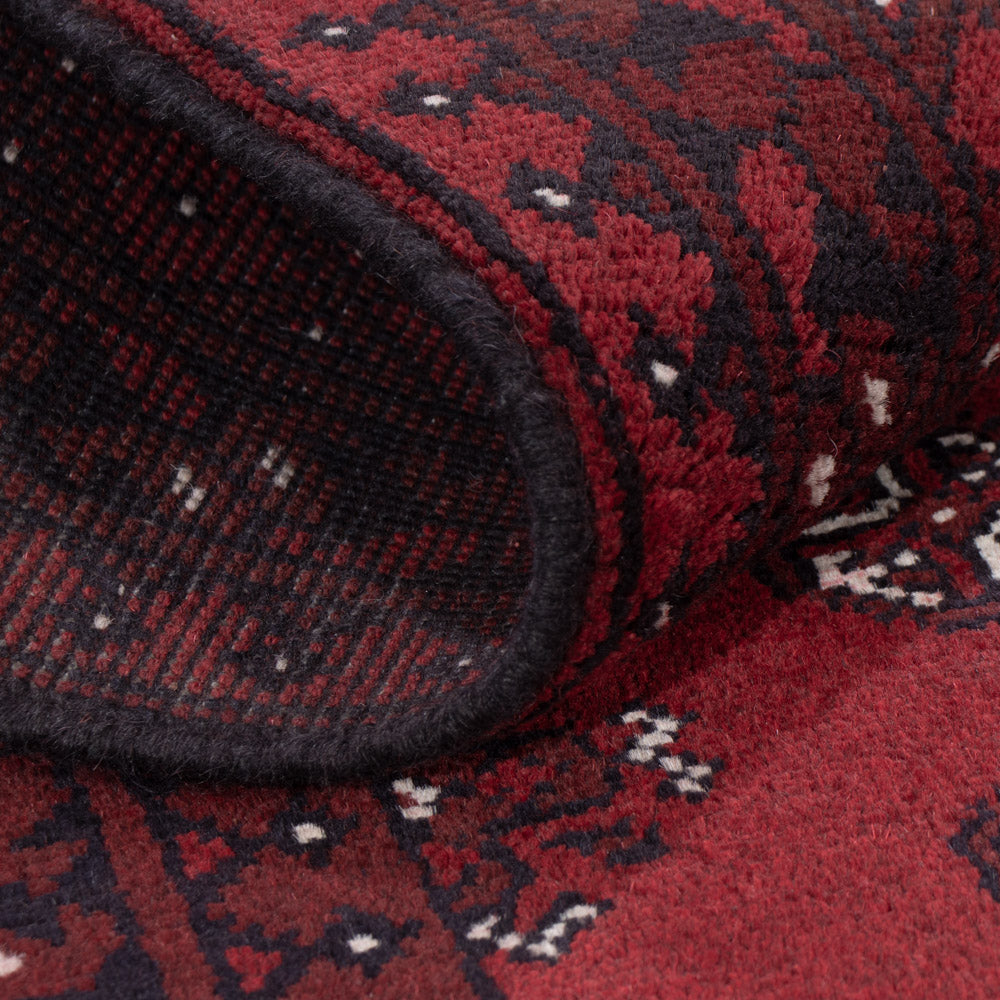 Läufer Afghan - Filpa - 190 x 98 cm - dunkelrot