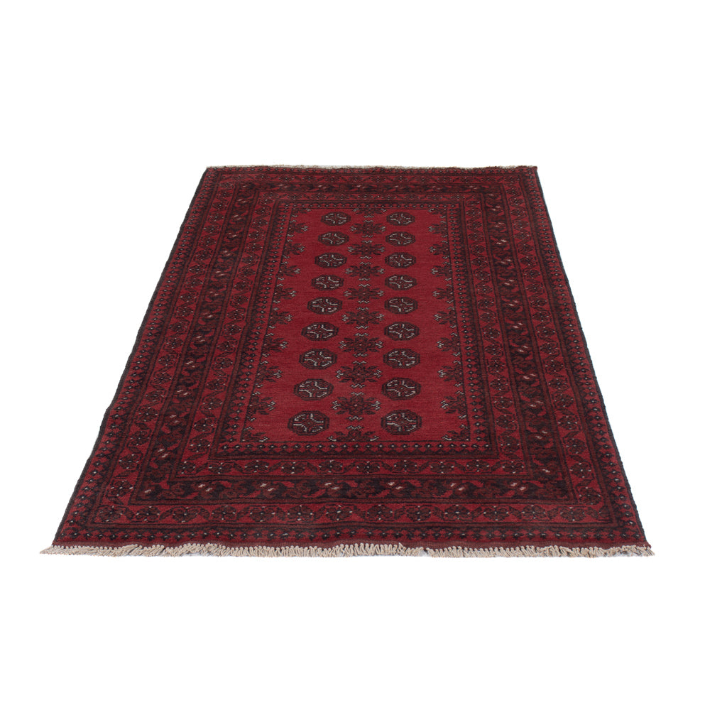 Läufer Afghan - Filpa - 194 x 99 cm - dunkelrot